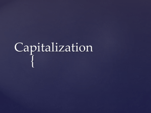 Capitalization Presentation