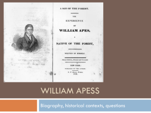 William apess - The University of West Georgia