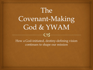 The Covenant-Making God & YWAM