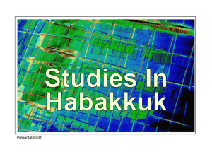 01 Habakkuk 01v1-11 A Puzzled Prophet