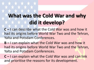 What was the Cold War and why did it develop?