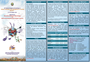 Brochure - The Indian Society for Parasitology