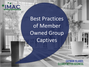 Group Captive Best Practices presentation files