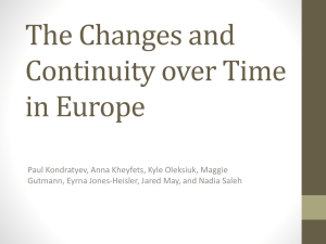 The Changes and Continuity over Time in Europe