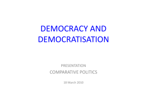 democracy and democratisation - The Graduate Institute, Geneva