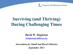 Surviving (and Thriving) - ARSL | Association for Rural & Small