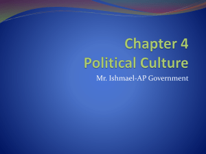 Political Culture, Public Opinion, Political Participation