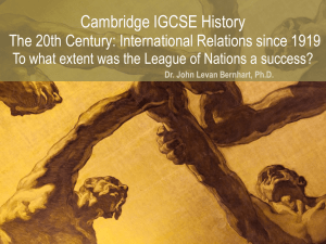 The Twentieth Century: International Relations since 1919 Core Study