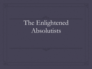 PowerPoint - Enlightened Absolutism