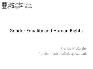 Gender Equality & Human Rights handout