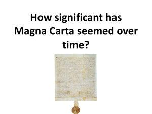 LESSON PLAN: How significant has Magna Carta seemed over time?