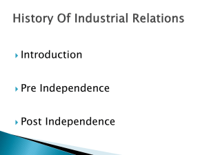 History Of Industrial Relations
