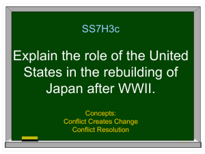 SS7H3c Explain the role of the United States in