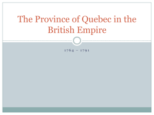 Quebec under the British Empire