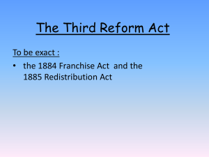 1884 Reform Act - History @ St Benets