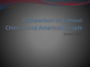 Comparison of Famous Chinese and American People
