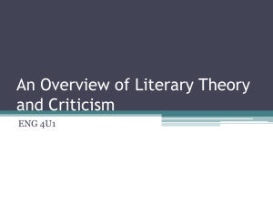 literary theory and criticism
