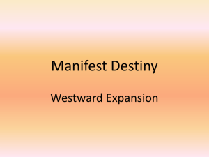 Manifest Destiny - Immaculateheartacademy.org