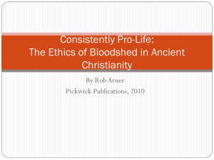 Consistently Pro-Life The Ethics of Bloodshed in