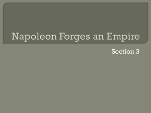 Chapter 23, Section 3 lecture on Napoleon