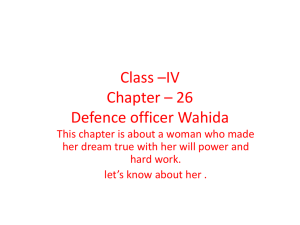 Defence Officer Wahida