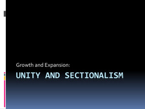 Unity and Sectionalism (1)