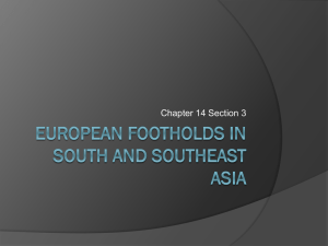 European Footholds in South and Southeast Asia