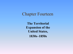 Lecture 14, Territorial Expansion