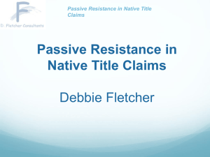 Passive Resistance in Native Title Claims
