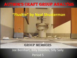 Author*s Craft Group Analysis *Flushie* by Neal Shusterman