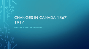 Changes In Canada 1867