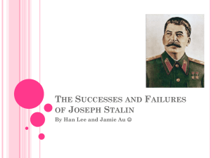 The Success and Failures of Joseph Stalin
