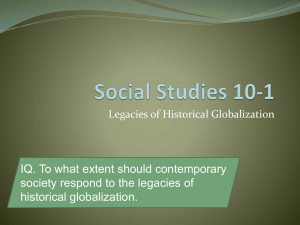 Legacies of Historical Globalization