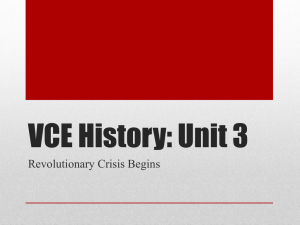 Revolutionary Crisis Begins - vcehistory