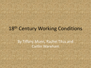 18th Century Working Conditions Powerpoint