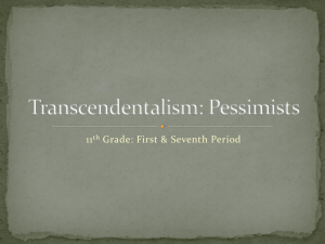 Transcendentalism: Pessimists