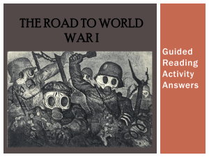 The Road to World War I - pams-byrd
