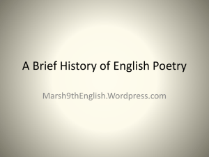 A Brief History of English Poetry