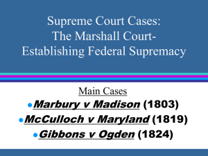 Supreme Court Cases: Establishing Federal Supremacy