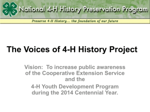 90-Second PPT of Historical 4-H Images Used at NAE4