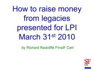 Richard Radcliffe Presentation March 2010