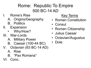 Rome: Republic To Empire 500 BC