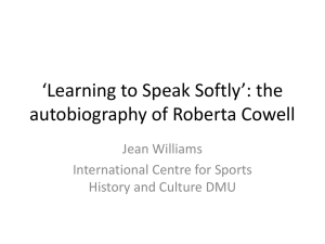 `Learning to Speak Softly`: the autobiography of Roberta