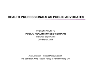 Public Health Nurses Seminar 26 March 2014