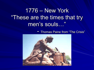 1776 - New York Powerpoint - Mr. Cvelbar`s US History Page