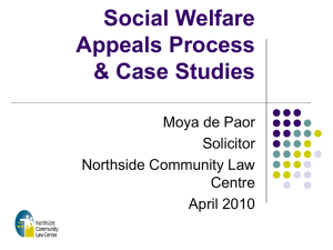 Social Welfare Appeals Process & Case Studies