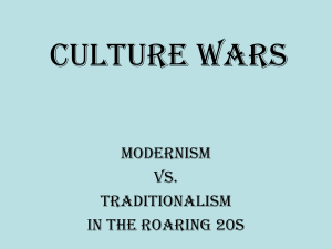 Culture Wars in the Roaring 20`s