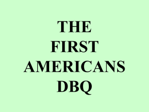 THE FIRST AMERICANS DBQ