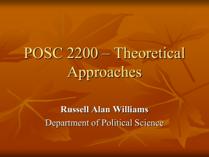 POSC 2200 - Theoretical Approaches