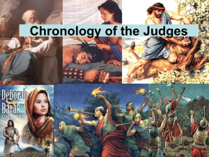 Power Point presentation for The Period of the Judges foregoing